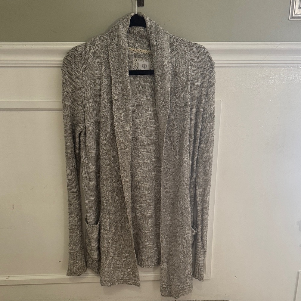 Element Textured Gray Knit Sweater
